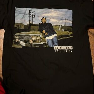 Black Graphic Tee with Vintage Car Print